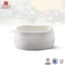 Vajilla de porcelana Guangzhou Bone Cazo de azúcar blanca lisa única de cerámica